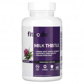 fitcode, Milk Thistle, 300 mg, 60 Veggie Capsules (Товар снят с продажи) в Москве - eco-herb.ru | фото