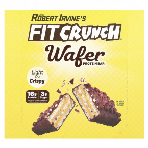 FITCRUNCH, протеиновый вафли, со вкусом шоколада и арахисовой пасты, 9 шт. по 45 г (1,59 унции) в Москве - eco-herb.ru | фото