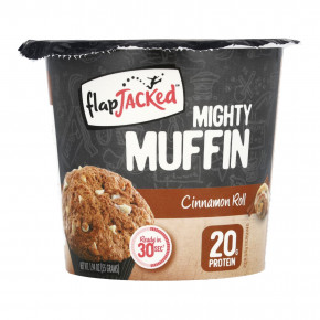 FlapJacked, Mighty Muffin, булочка с корицей, 55 г (1,94 унции) - описание