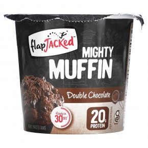 FlapJacked, Mighty Muffin с пробиотиками, двойная порция шоколада, 1,94 унции (55 г) - описание