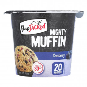 FlapJacked, Mighty Muffin, со вкусом голубики, 55 г (1,94 унции) - описание