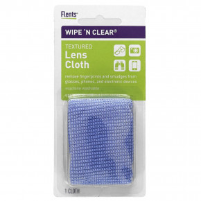 Flents, Wipe 'N Clear, текстурированная салфетка для линз, 1 шт. - описание | фото