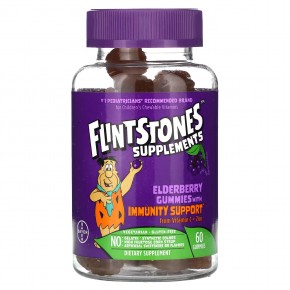 Flintstones, Жевательные мармеладки с бузиной для поддержки иммунитета, 60 жевательных таблеток в Москве - eco-herb.ru | фото