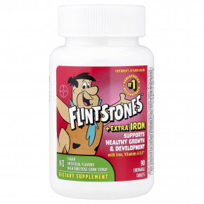 Flintstones, мультивитамины для детей, с дополнительным железом, 90 жевательных таблеток в Москве - eco-herb.ru | фото