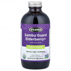Flora, бузина + с эхинацеей Sambu Guard®, 250 мл (8,5 жидк. унции) - описание | фото