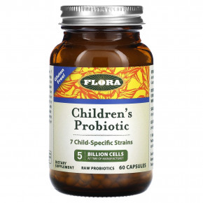 Flora, Children's Probiotic, 60 капсул - описание | фото