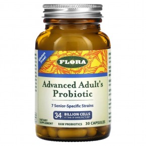 Flora, Udo's Choice, улучшенная формула пробиотика для взрослых, 30 капсул в растительной оболочке в Москве - eco-herb.ru | фото