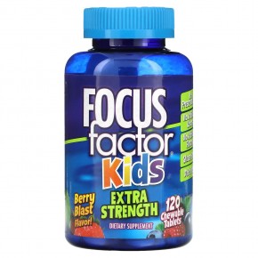Focus Factor, Kids, Extra Strength, Berry Blast, 120 жевательных таблеток в Москве - eco-herb.ru | фото