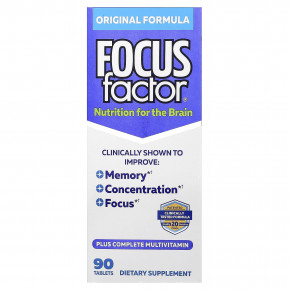 Focus Factor, Nutrition For The Brain, оригинальная формула, 90 таблеток - описание | фото