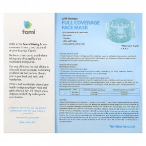 FOMI, Cold Therapy, маска для лица с полным покрытием, многоразовая, 1 шт. в Москве - eco-herb.ru | изображение FOMI, Cold Therapy, маска для лица с полным покрытием, многоразовая, 1 шт. в Москве - eco-herb.ru | фото