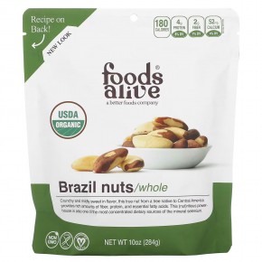 Foods Alive, Superfood, Brazil Nuts, 12 oz (340 g) в Москве - eco-herb.ru | фото