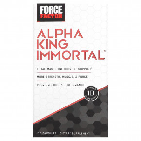 Force Factor, Alpha King Immortal, 180 капсул - описание | фото