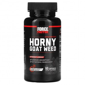 Force Factor, Fundamentals, Horny Goat Weed, 60 капсул в Москве - eco-herb.ru | фото