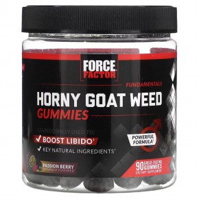 Force Factor, Fundamentals, Horny Goat Weed, маракуйя, 90 жевательных таблеток в Москве - eco-herb.ru | фото