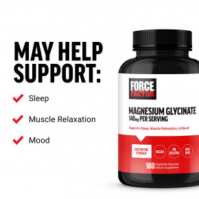 Force Factor, Глицинат магния, 180 растительных капсул (70 мг на капсулу) в Москве - eco-herb.ru | фото