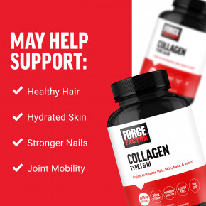 Force Factor, коллаген типа I и III, 120 таблеток в Москве - eco-herb.ru | фото