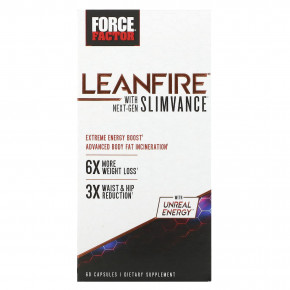 Force Factor, LeanFire® Next-Gen Slimvance, 60 капсул - описание | фото