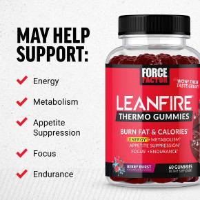 Force Factor, LeanFire® Thermo Gummies, Berry Burst, 60 жевательных таблеток в Москве - eco-herb.ru | фото