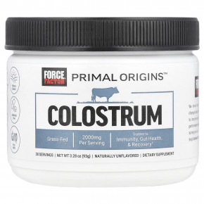 Force Factor, Primal Origins™, Colostrum, Unflavored, 3.28 oz (93 g) - описание | фото