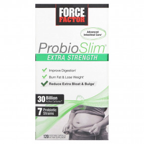 Force Factor, ProbioSlim®, повышенная сила действия, 30 млрд КОЕ, 120 растительных капсул (15 млрд КОЕ в 1 капсуле) в Москве - eco-herb.ru | фото