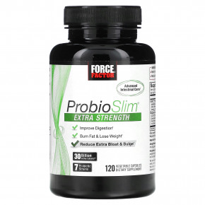 Force Factor, ProbioSlim®, повышенная сила действия, 30 млрд КОЕ, 120 растительных капсул (15 млрд КОЕ в 1 капсуле) в Москве - eco-herb.ru | фото