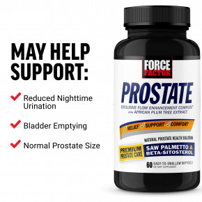 Force Factor, Prostate, натуральное средство для здоровья простаты, 60 удобных капсул в Москве - eco-herb.ru | фото