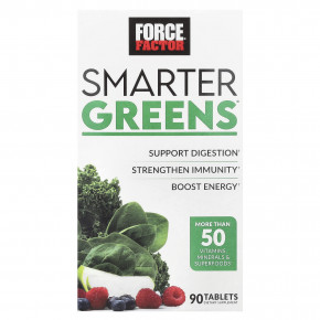 Force Factor, Smarter Greens, 90 таблеток в Москве - eco-herb.ru | фото