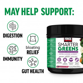 Force Factor, Smarter Greens®, суперфуды и порошок для улучшения пищеварения, гранат и ягоды, 477 г (16,8 унции) в Москве - eco-herb.ru | фото