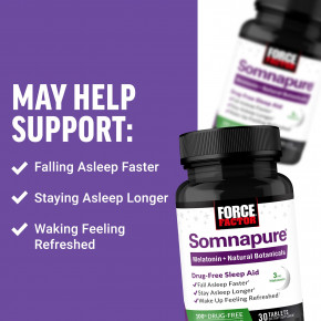 Force Factor, Somnapure®, мелатонин с натуральными растительными компонентами, 30 таблеток в Москве - eco-herb.ru | изображение Force Factor, Somnapure®, мелатонин с натуральными растительными компонентами, 30 таблеток в Москве - eco-herb.ru | фото