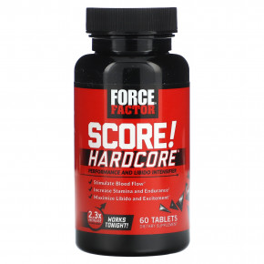 Force Factor, Средство SCORE! Hardcore®, средство для повышения производительности и либидо, 60 таблеток в Москве - eco-herb.ru | фото