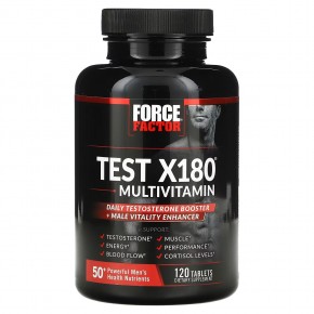 Force Factor, Test X180, мультивитамины и усилитель тестостерона, 120 таблеток в Москве - eco-herb.ru | фото