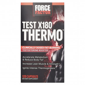 Force Factor, Test X180 Thermo ™, 120 капсул - описание | фото