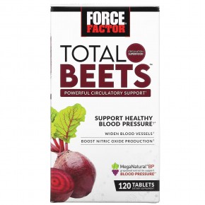 Force Factor, Total Beets, эффективная поддержка кровообращения, 120 таблеток - описание | фото