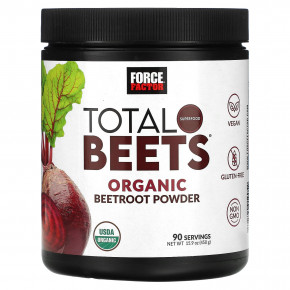 Force Factor, Total Beets®, порошок из органической свеклы, 450 г (15,9 унции) - описание | фото