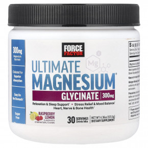 Force Factor, Ultimate Magnesium®, смесь для приготовления напитка с глицинатом магния, со вкусом малины и лимона, 123,6 г (4,36 унции) в Москве - eco-herb.ru | изображение Force Factor, Ultimate Magnesium®, смесь для приготовления напитка с глицинатом магния, со вкусом малины и лимона, 123,6 г (4,36 унции) в Москве - eco-herb.ru | фото