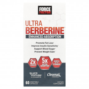 Force Factor, Ultra Berberine ™, 60 растительных капсул - описание | фото