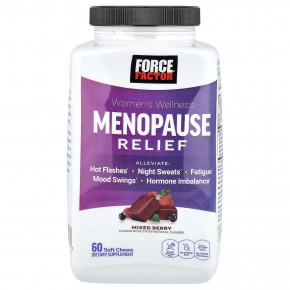 Force Factor, Women's Wellness, средство для поддержки при менопаузе, со вкусом ягодного ассорти, 60 жевательных таблеток в Москве - eco-herb.ru | фото