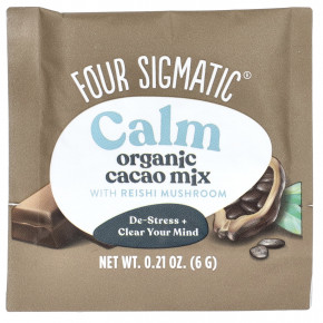 Four Sigmatic, Calm, смесь для приготовления какао с грибами рейши, 10 пакетиков по 6 г (0,21 унции) в Москве - eco-herb.ru | фото