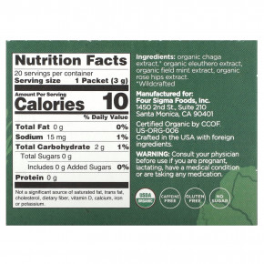 Four Sigmatic, Protect, органическая смесь эликсира с грибами чага и элеутерококком, без кофеина, 20 пакетиков по 3 г (0,1 унции) в Москве - eco-herb.ru | фото