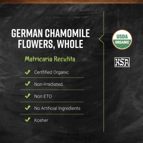 Frontier Co-op, цельные цветки органической немецкой ромашки, 453 г (16 унций) в Москве - eco-herb.ru | фото