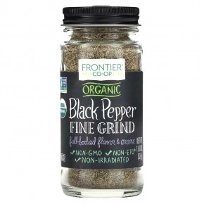 Frontier Co-op, Organic Black Pepper, Fine Grind, 1.80 oz (52 g) в Москве - eco-herb.ru | фото
