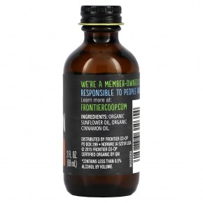 Frontier Co-op, Organic Cinnamon Flavor, Non-Alcoholic, 2 fl oz (59 ml) в Москве - eco-herb.ru | фото