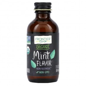 Frontier Co-op, Organic Mint Flavor, Non-Alcoholic, 2 fl oz (59 ml) - описание