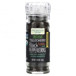Frontier Co-op, Organic Tellicherry Black Peppercorns, 1.76 oz (50 g) в Москве - eco-herb.ru | фото