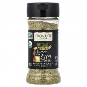 Frontier Co-op, органическая приправа с лимонным перцем, без соли, 70 г (2,5 унции) - описание | фото