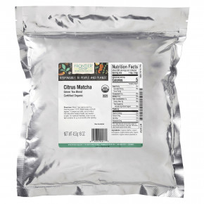 Frontier Co-op, органическая смесь зеленого чая матча с цитрусовыми, 453 г (16 унций) в Москве - eco-herb.ru | фото
