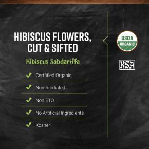 Frontier Co-op, органические нарезанные и просеянные цветки гибискуса, 453 г (16 унций) в Москве - eco-herb.ru | фото