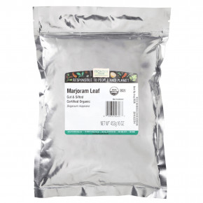 Frontier Co-op, Органические нарезанные и просеянные листья майорана, 453 г (16 унций) в Москве - eco-herb.ru | фото