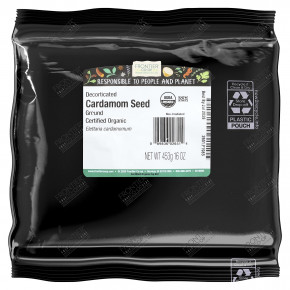 Frontier Co-op, органические очищенные семена кардамона, молотые, 453 г (16 унций) в Москве - eco-herb.ru | фото