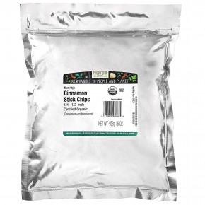 Frontier Co-op, органические палочки корицы, 1/4–1/2 дюйма, чипсы, 453 г (16 унций) в Москве - eco-herb.ru | фото